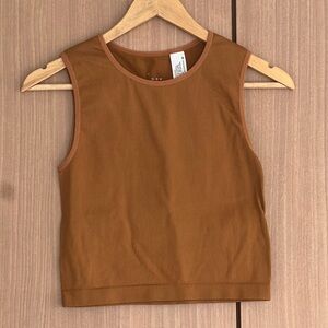 Brown Sleeveless Top